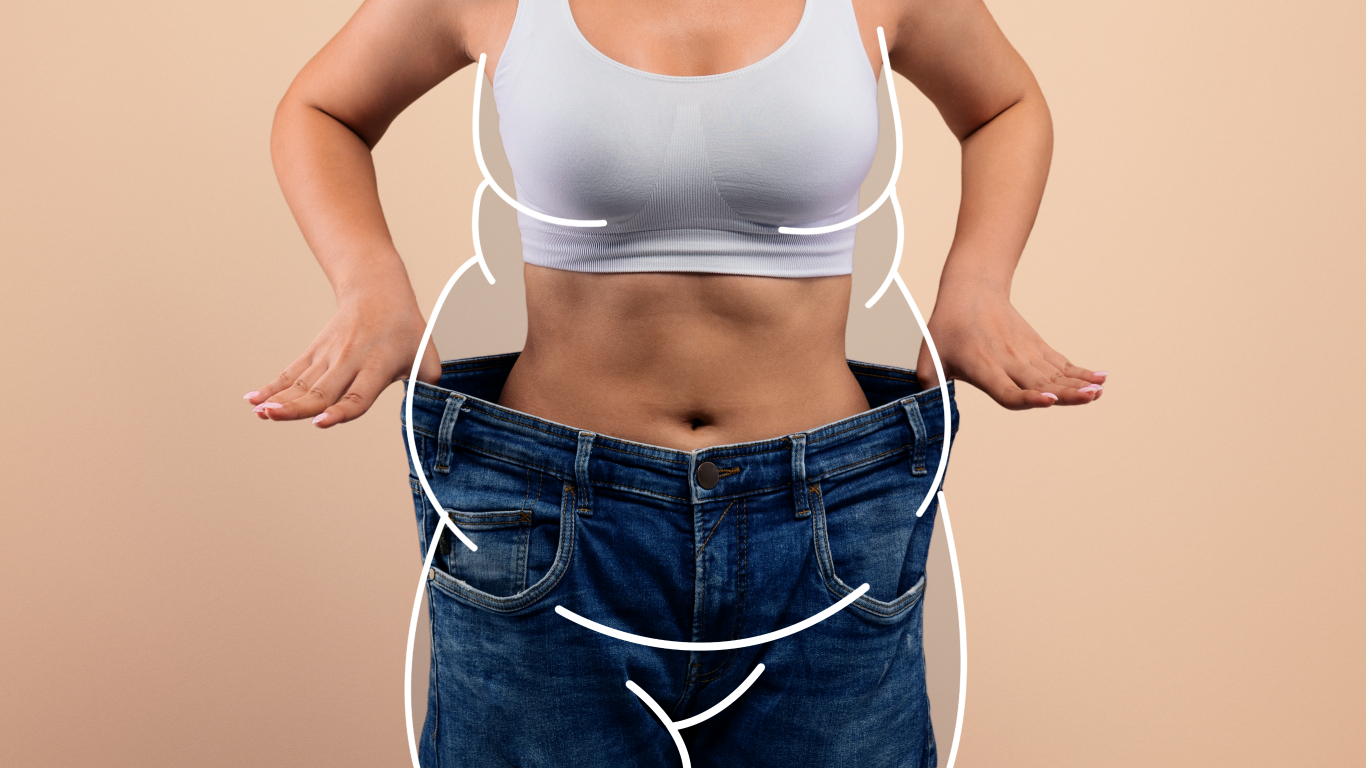 Mulher com calças folgadas, para falar sobre a Cirurgia bariátrica e a vida após procedimento